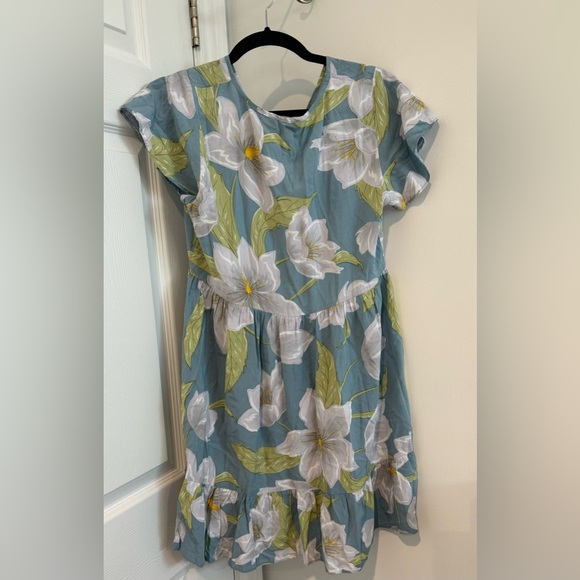 2/$20 Papillon Blanc Floral Dress in Blue and Green babydoll cottagecore fairy L - Picture 4 of 7